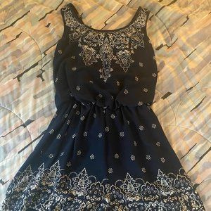 Xhilaration Blue Ornate Romper